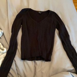 Forever 21 V-neck Long Sleeve Shirt